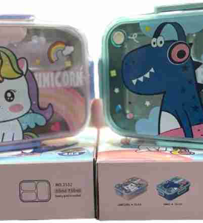 Stainless Steel big Lunch Box with theme Unicorn