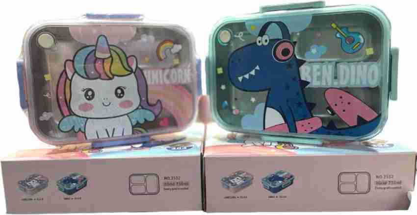 Stainless Steel big Lunch Box with theme Unicorn