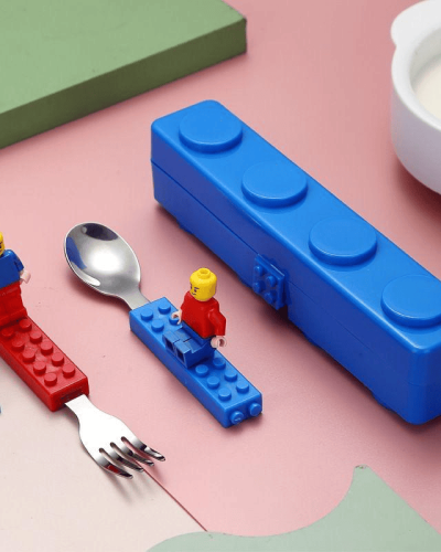Lego Spon and Fork - Stainless Steel and BPA free
