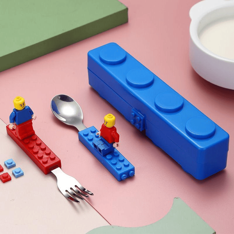 Lego Spon and Fork - Stainless Steel and BPA free