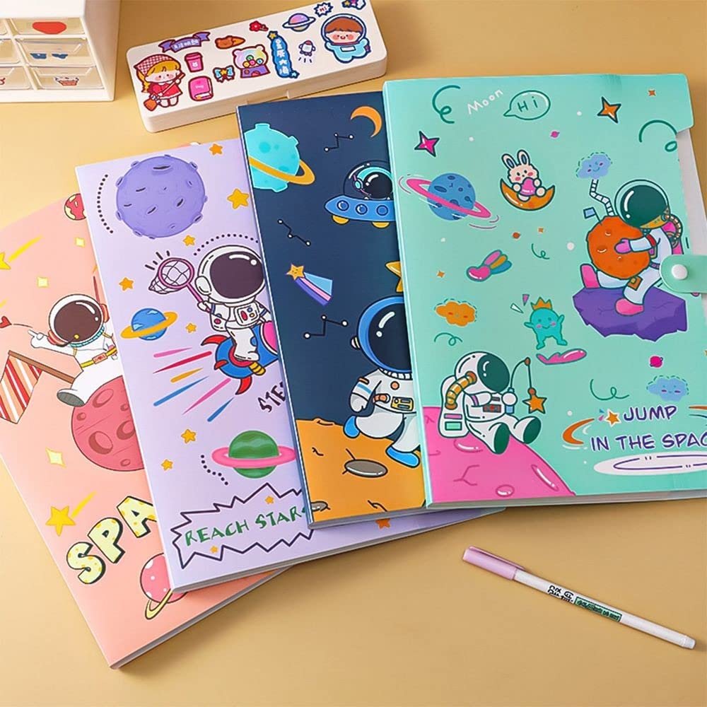 File Folder With Multi-Layer Sleeves & Snap Button Lock