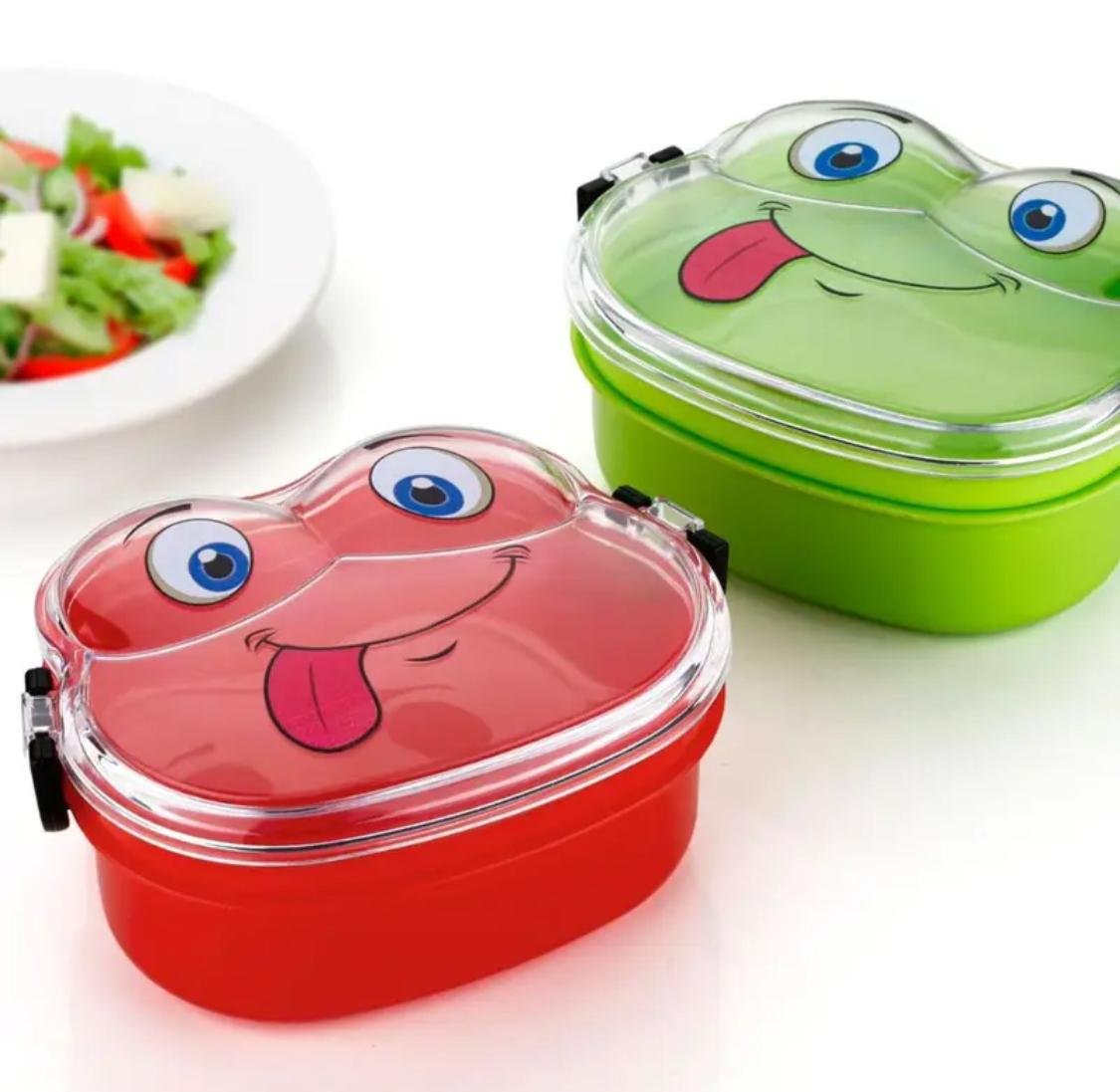 FROGGY DESIGN 2 COMPARTMENT LUNCH BOX for KIDS, BOYS and GRILS