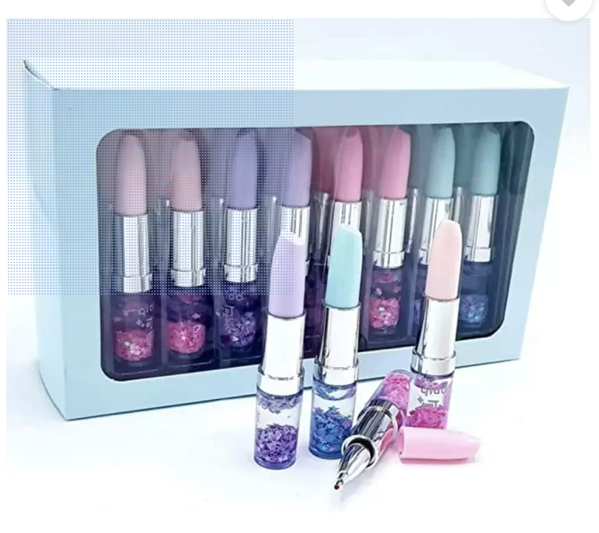 Lipstick Glitter Design Gel ball Pen