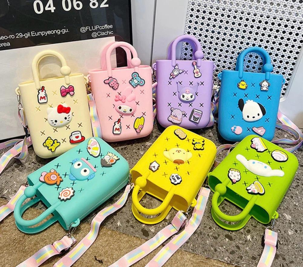 Cute Silicone Character Bags with Adjustable Straps