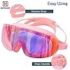 Swimming Goggles Wide View Anti-Fog Anti-UV Swim Goggles Leak Proof