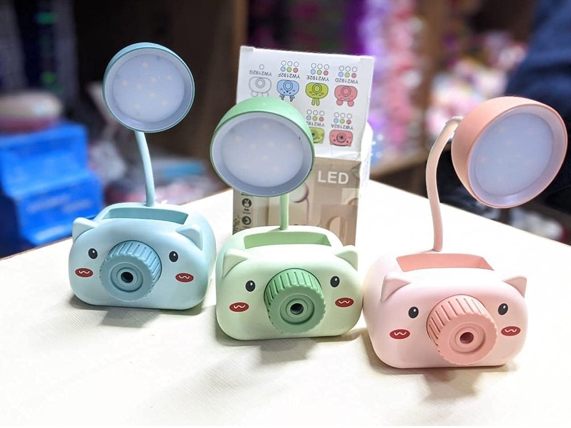 LED Rechargeable Desk Lamp with Sharpener & Pen Holder
