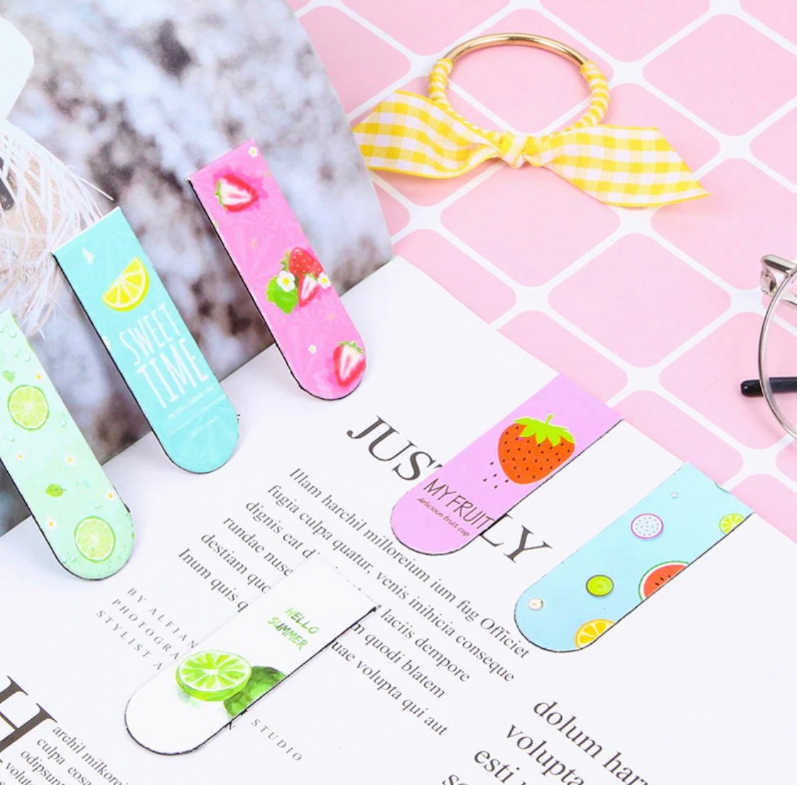Cartoon Magnetic Bookmark Set of 6