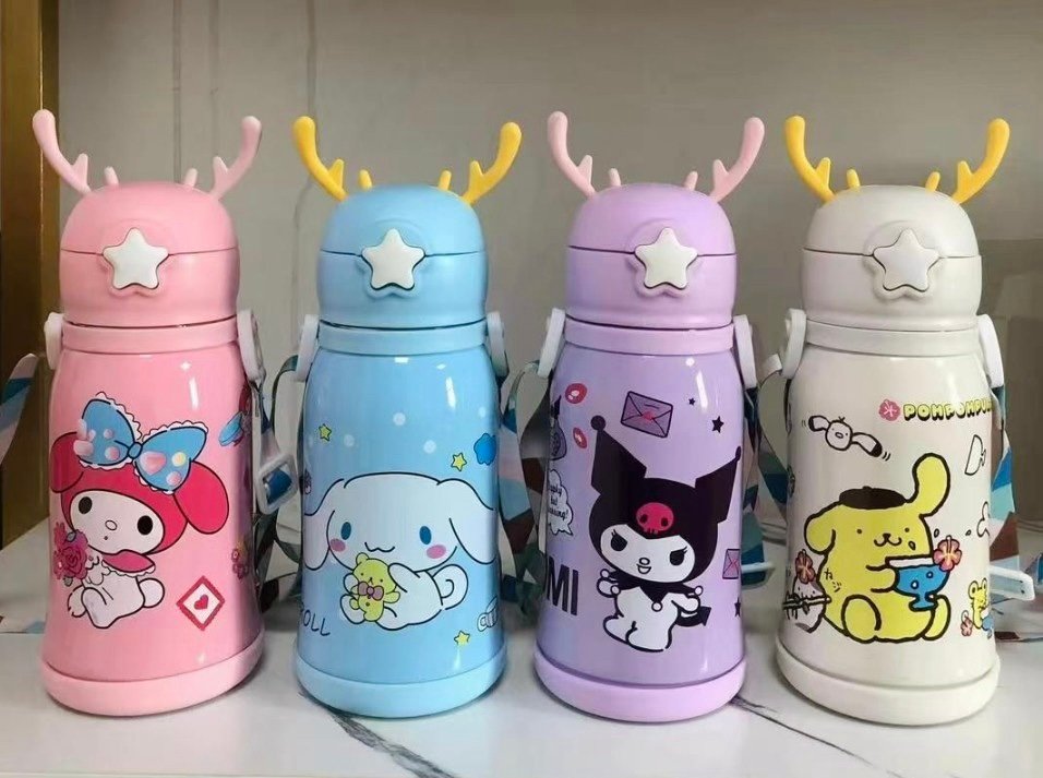 Steel Insulated Sippers for Kids with Belt