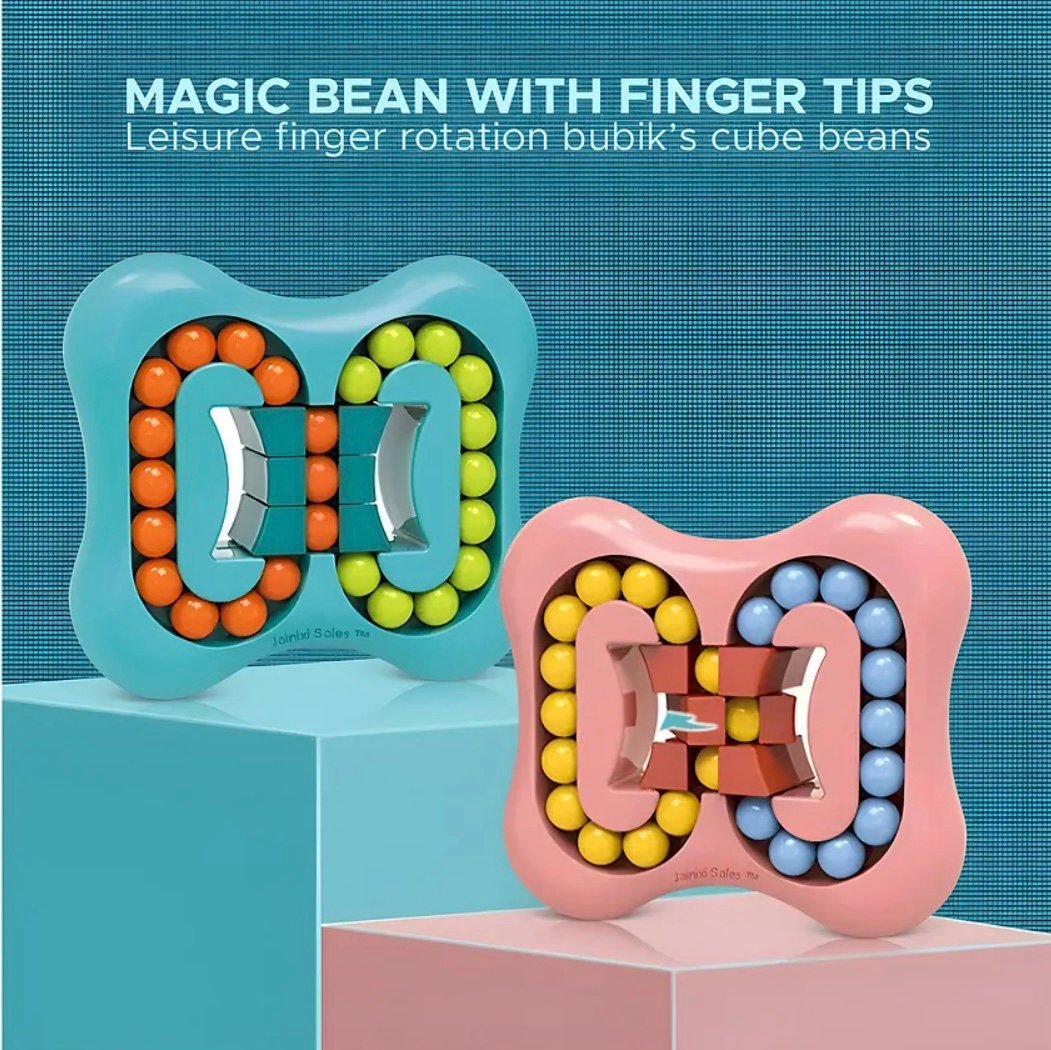 Rotating Magic Bean Toys Decompression Rotating Small Beads Magic Cube Toys for Kids Puzzle Educational Toys