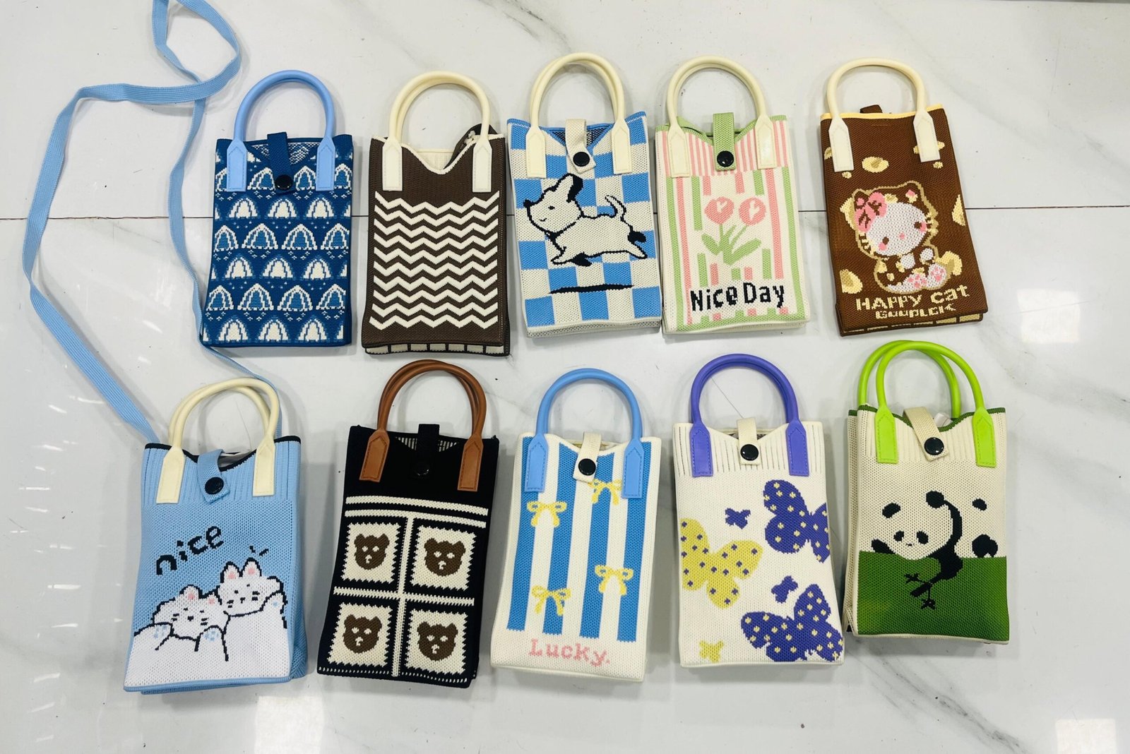 Stylish Mobile Sling Bags In Cute Colours & Prints